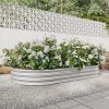 Large Oval Galvanized Steel Raised Garden Bed 89x45x11” 2 Colors