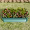 Galvanized Metal Coated Raised Bed Planter 4x2x1 Ft in 2 Colors