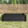 Galvanized Metal Coated Raised Bed Planter 4x2x1 Ft - 2 Colors