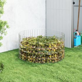 Galvanized Steel Mesh Garden Composter in Two Sizes (size: 39.4"x19.7")