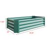 Galvanized Metal Coated Raised Bed Planter 4x2x1 Ft in 2 Colors