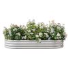 Large Oval Galvanized Steel Raised Garden Bed 89x45x11” 2 Colors