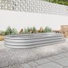 Large Oval Galvanized Steel Raised Garden Bed 89x45x11” 2 Colors