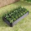 3-Color Options Coated Galvanized Steel Raised Bed 71x36x12”