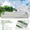 Galvanized Steel Raised Garden Bed with Open Base in 2 Sizes