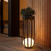 Outdoor Solar LED Plant Stand Garden Table in 2 Height Options