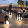 Outdoor Solar LED Plant Stand Garden Table in 2 Height Options