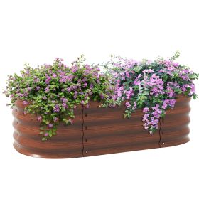 Coated Steel Raised Bed Stock Tank with Safety Edge 2 Sizes (size: 3.5' x 2' x 1')