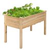 Solid Fir Wood Garden Elevated Planter Box 49.5” x 23.5” x 30”