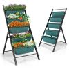 5-Tier Grow Boxes Elevated Raised Bed with Iron Triangle Frame