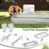Galvanized Steel Raised Garden Bed with Open Base in 2 Sizes