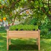 Solid Fir Wood Garden Elevated Planter Box 49.5” x 23.5” x 30”
