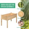 Solid Fir Wood Garden Elevated Planter Box 49.5” x 23.5” x 30”