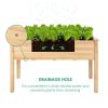Solid Fir Wood Garden Elevated Planter Box 49.5” x 23.5” x 30”