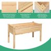 Solid Fir Wood Garden Elevated Planter Box 49.5” x 23.5” x 30”