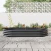 Large Oval Galvanized Steel Raised Garden Bed 89x45x11” 2 Colors