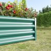 Galvanized Metal Coated Raised Bed Planter 4x2x1 Ft in 2 Colors