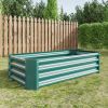 Galvanized Metal Coated Raised Bed Planter 4x2x1 Ft in 2 Colors
