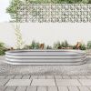Large Oval Galvanized Steel Raised Garden Bed 89x45x11” 2 Colors