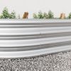 Large Oval Galvanized Steel Raised Garden Bed 89x45x11” 2 Colors