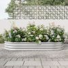 Large Oval Galvanized Steel Raised Garden Bed 89x45x11” 2 Colors
