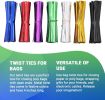 1000 Pack of Glossy Twist Ties. 4" Bag Ties by Amiff. Foil Twist Ties for Cellophane Bags and Party Bags. Foil Coated Ties. Bendable Multi-Func