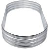 2 PC Oval Galvanized Steel Raised Bed Planters 97” x 48” x 12”