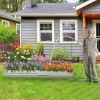 Galvanized Steel Raised Garden Bed with Open Base in 2 Sizes