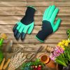 Gardening Gloves with Removable Claws for Easy Digging and Planting (4or8 claws)