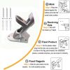 2.6cm Diam Wall-mount Flagpole Bracket 2-Hole Aluminum Flag Holder