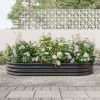 Large Oval Galvanized Steel Raised Garden Bed 89x45x11” 2 Colors