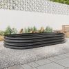 Large Oval Galvanized Steel Raised Garden Bed 89x45x11” 2 Colors